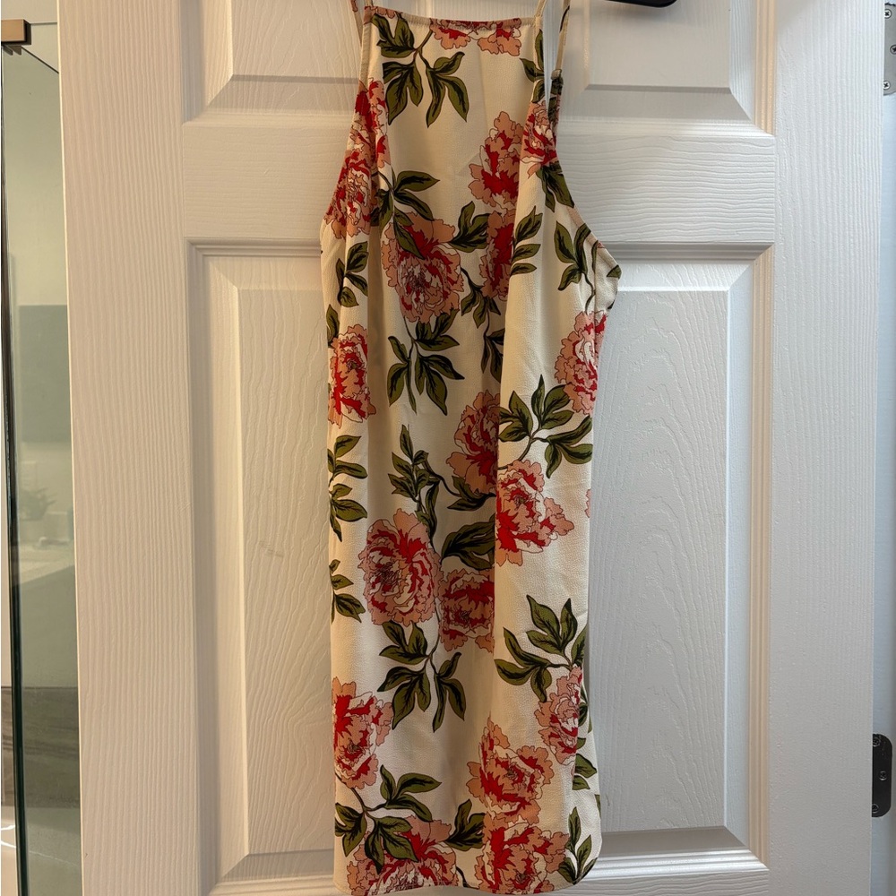 Floral Low Back Mini Dress